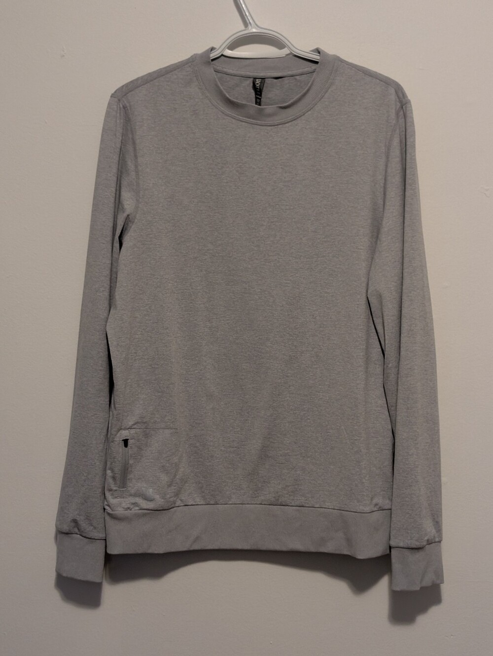 Vuori Ponto Performance Crew Neck Sweatshirt Grey DreamKnit Pullover Running M